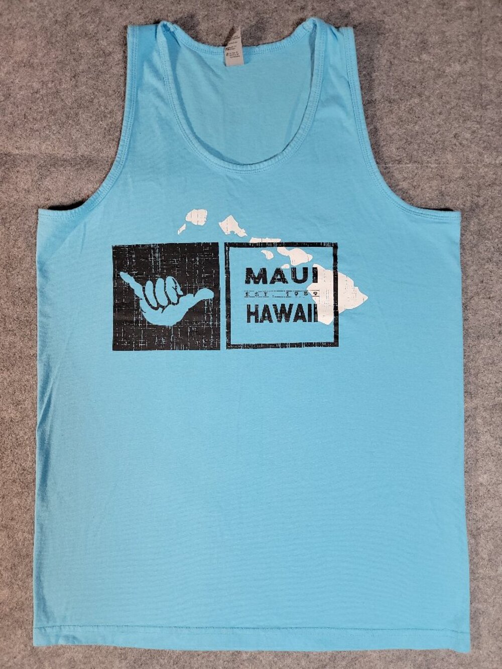 Maui Hawaii Hang Loose Shaka Mens/Unisex Graphic Tank Top - Size Medium
